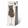 Wrap-Art A Purr-fect Pour Printed paper Bag with Plastic Rope Handle 17600